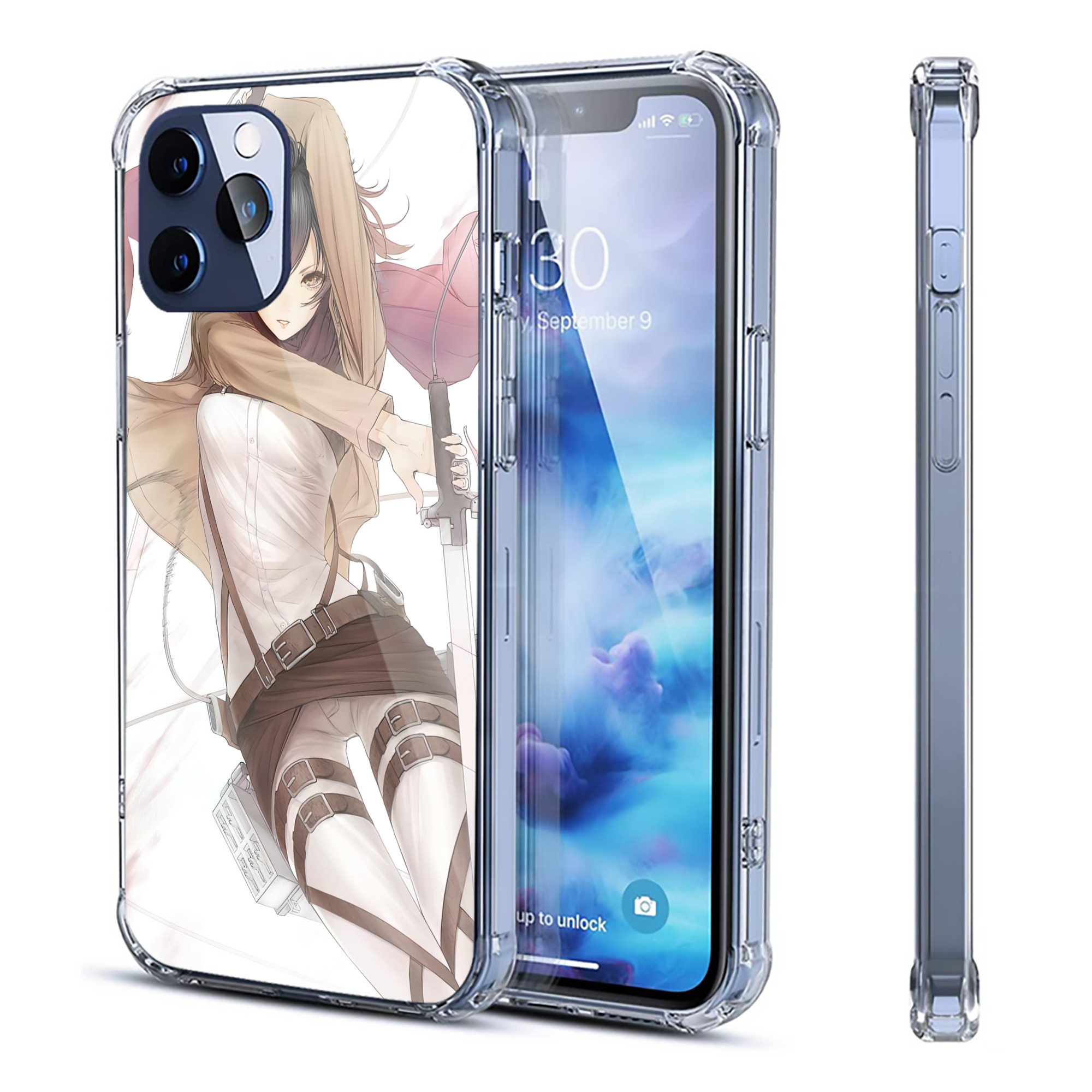 （画像用） 進撃の巨人 Attack on Titan 【iPhone 12シリーズ対応】透明スマホケース（クリアソフトケース）